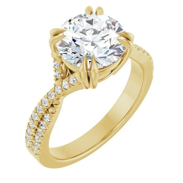 Double Claw-Prong Solitaire Criss-Cross Engagement Ring Clater Jewelers Louisville, KY