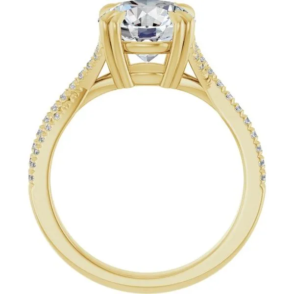 Double Claw-Prong Solitaire Criss-Cross Engagement Ring Image 2 J. Thomas Jewelers Rochester Hills, MI