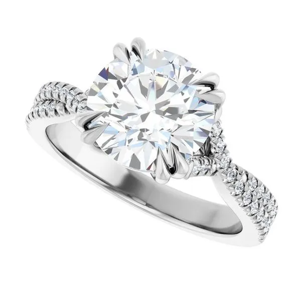 Double Claw-Prong Solitaire Criss-Cross Engagement Ring Image 5 Arezzo Jewelers Elmwood Park, IL