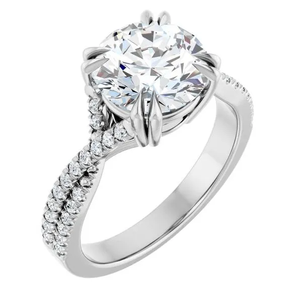 Double Claw-Prong Solitaire Criss-Cross Engagement Ring The Jewelry Source El Segundo, CA