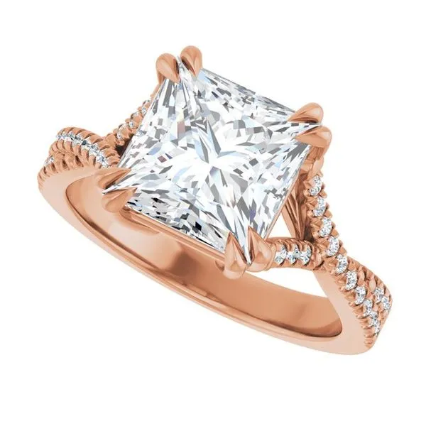 Double Claw-Prong Solitaire Criss-Cross Engagement Ring Image 5 J. West Jewelers Round Rock, TX