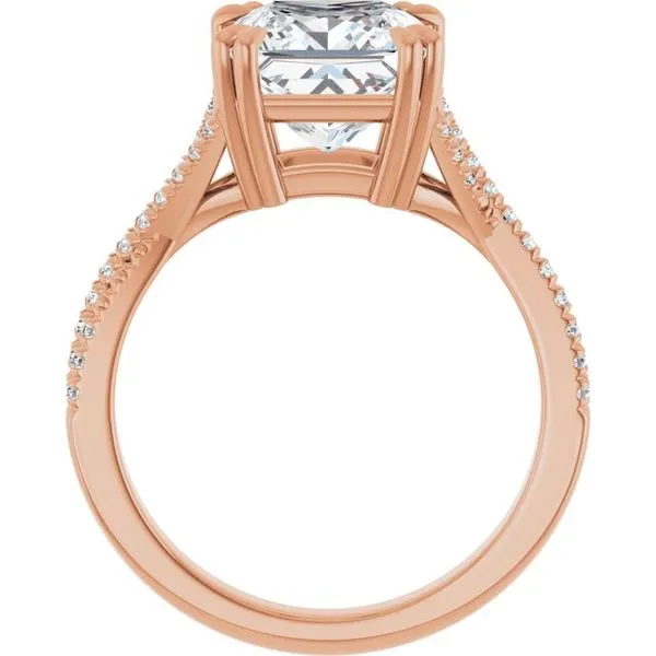 Double Claw-Prong Solitaire Criss-Cross Engagement Ring Image 2 Shipley's Fine Jewelry Hampstead, MD