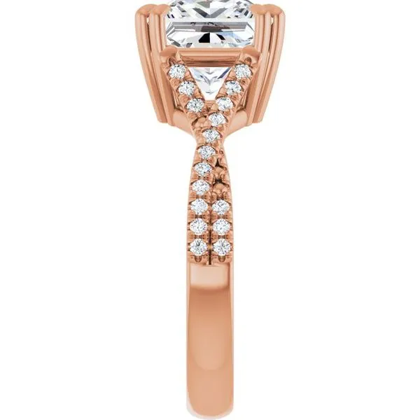 Double Claw-Prong Solitaire Criss-Cross Engagement Ring Image 4 The Jewelry Source El Segundo, CA