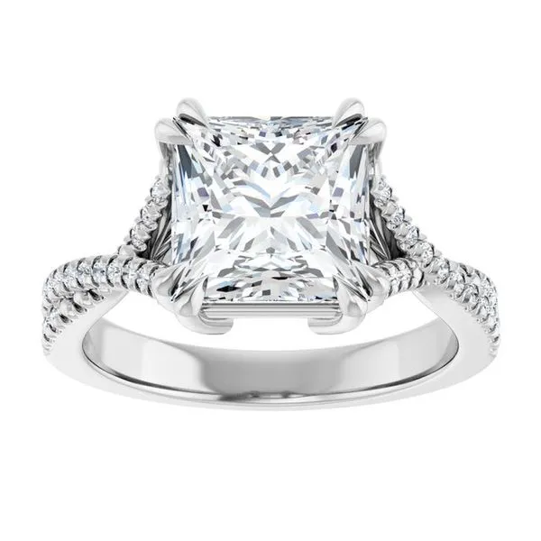 Double Claw-Prong Solitaire Criss-Cross Engagement Ring Image 3 Hudson Valley Goldsmith New Paltz, NY