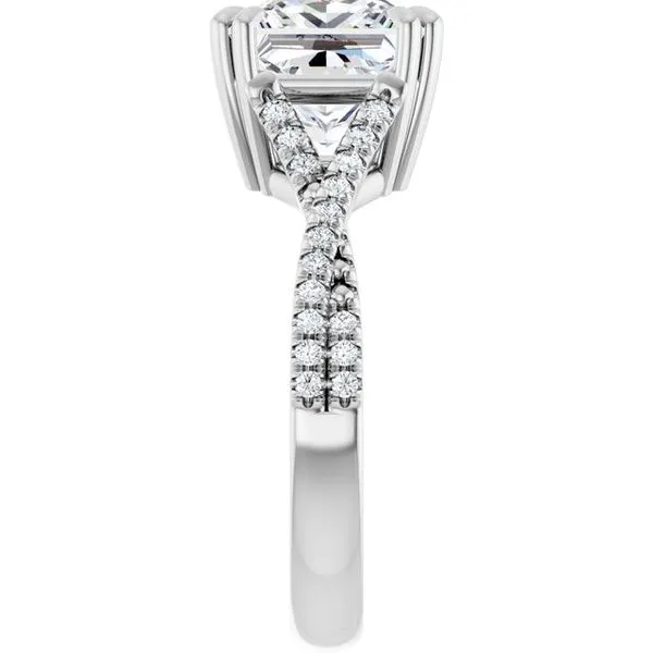Double Claw-Prong Solitaire Criss-Cross Engagement Ring Image 4 Northwood Jewelers Northwood, OH
