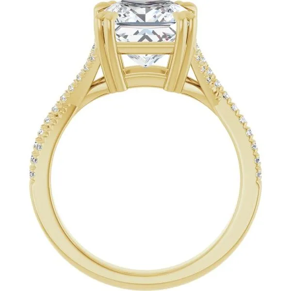 Double Claw-Prong Solitaire Criss-Cross Engagement Ring Image 2 Northwood Jewelers Northwood, OH