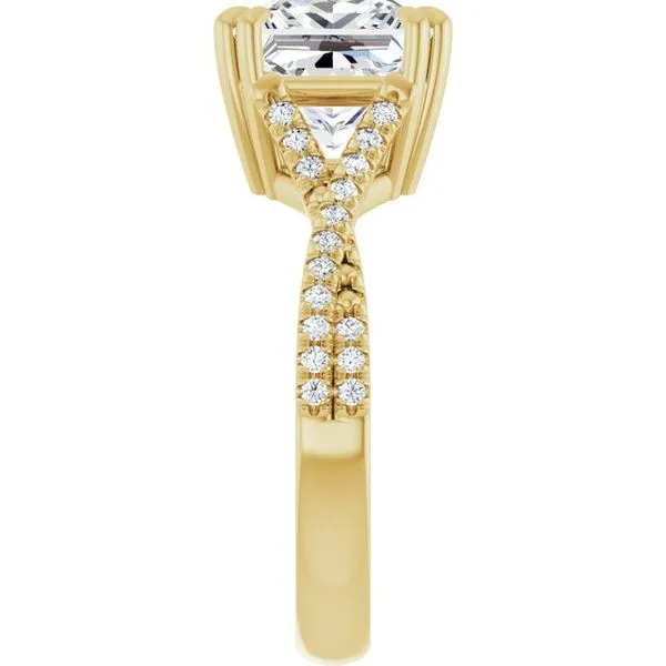 Double Claw-Prong Solitaire Criss-Cross Engagement Ring Image 4 Austin's Fine Diamonds & Jewelry Lyndhurst, NJ
