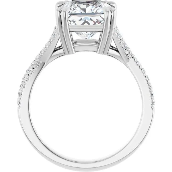 Double Claw-Prong Solitaire Criss-Cross Engagement Ring Image 2 Ocean View Jewelers Millville, DE