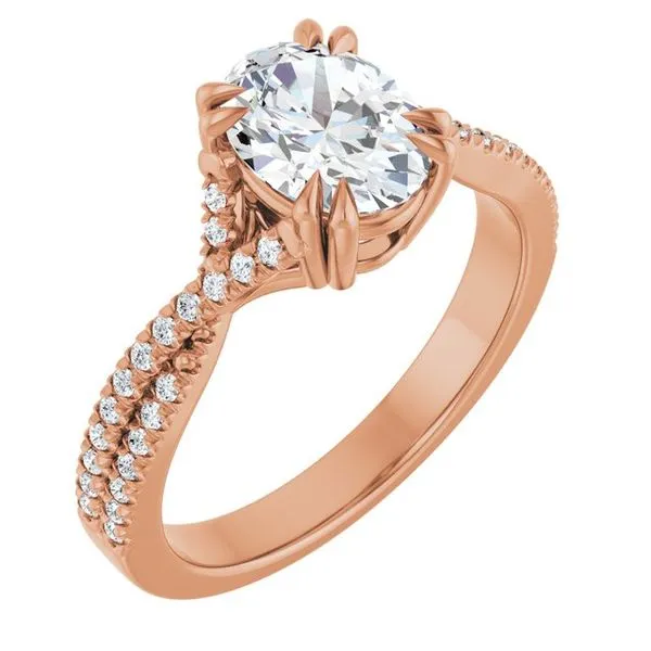 Double Claw-Prong Solitaire Criss-Cross Engagement Ring Northwood Jewelers Northwood, OH