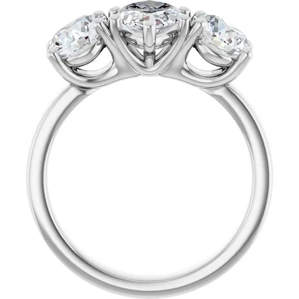 Three-Stone Engagement Ring Image 2 Raleigh Diamond Fine Jewelry Raleigh, NC