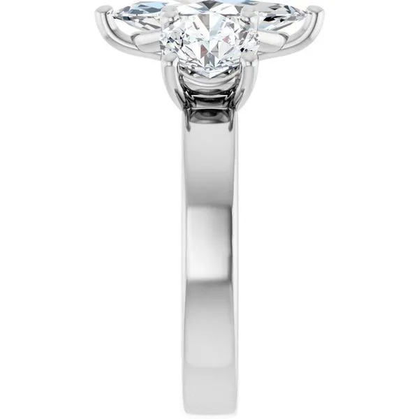 Three-Stone Engagement Ring Image 4 Raleigh Diamond Fine Jewelry Raleigh, NC