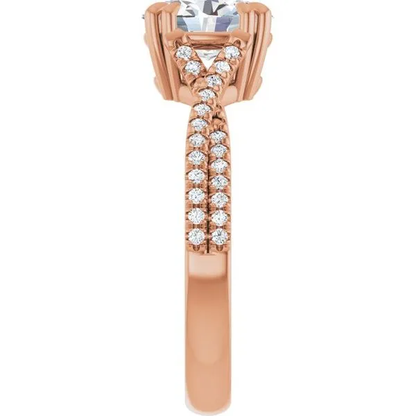 Double Claw-Prong Solitaire Criss-Cross Engagement Ring Image 4 Mark Jewellers La Crosse, WI