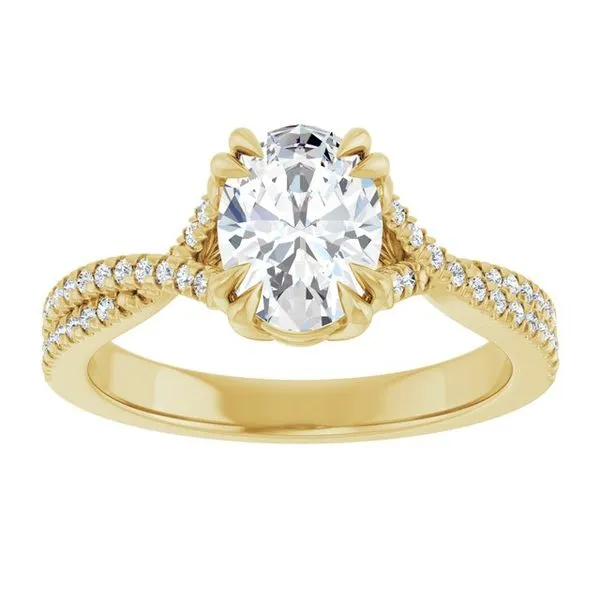 Double Claw-Prong Solitaire Criss-Cross Engagement Ring Image 3 Futer Bros Jewelers York, PA