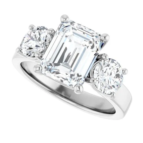Three-Stone Engagement Ring Image 5 Raleigh Diamond Fine Jewelry Raleigh, NC