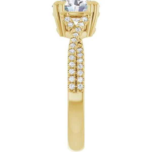 Double Claw-Prong Solitaire Criss-Cross Engagement Ring Image 4 Don's Jewelry & Design Washington, IA