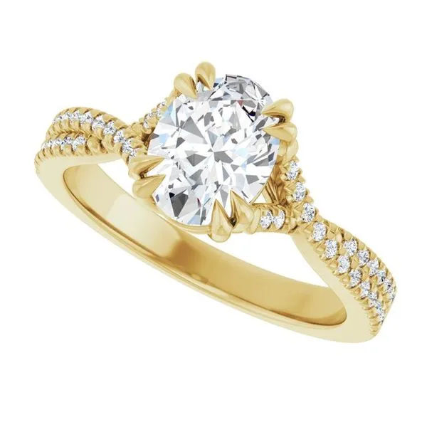 Double Claw-Prong Solitaire Criss-Cross Engagement Ring Image 5 Don's Jewelry & Design Washington, IA