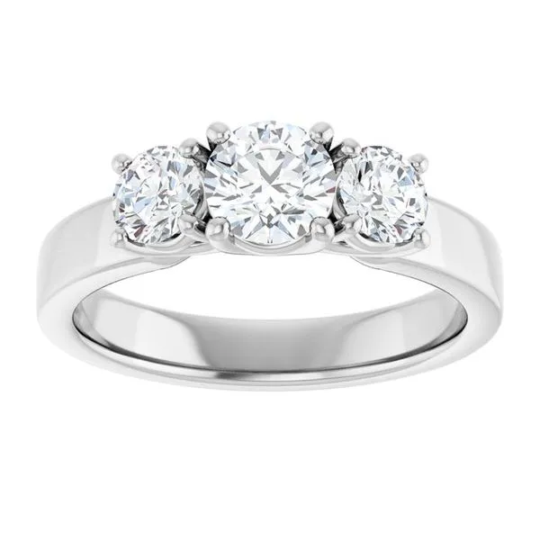 Three-Stone Engagement Ring Image 3 Raleigh Diamond Fine Jewelry Raleigh, NC