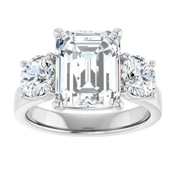 Three-Stone Engagement Ring Image 3 Raleigh Diamond Fine Jewelry Raleigh, NC