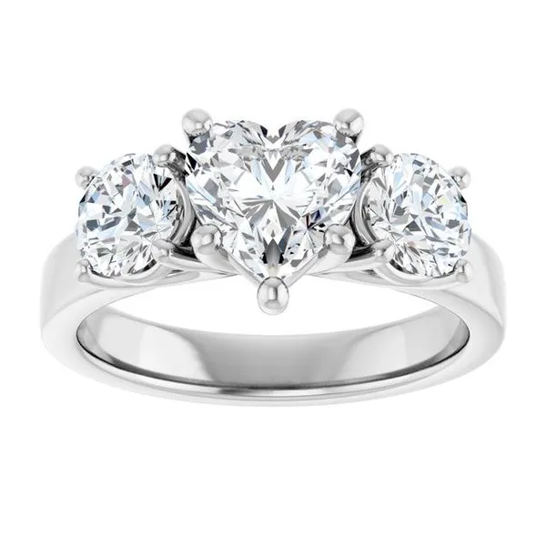 Three-Stone Engagement Ring Image 3 Raleigh Diamond Fine Jewelry Raleigh, NC