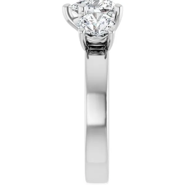 Three-Stone Engagement Ring Image 4 Raleigh Diamond Fine Jewelry Raleigh, NC