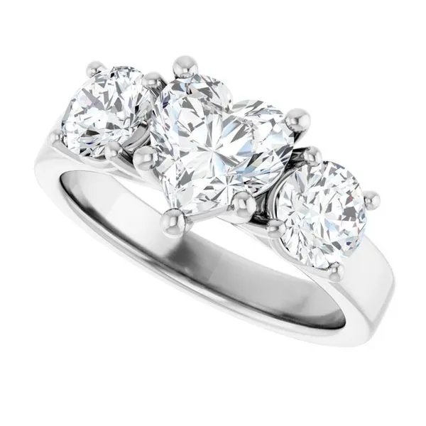 Three-Stone Engagement Ring Image 5 Raleigh Diamond Fine Jewelry Raleigh, NC