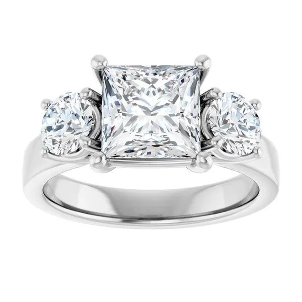 Three-Stone Engagement Ring Image 3 Berilian Jewelers Folsom, CA