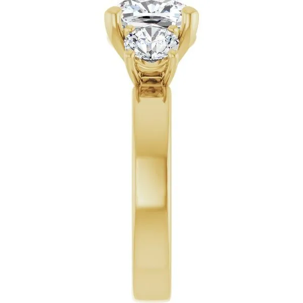Three-Stone Engagement Ring Image 4 Berilian Jewelers Folsom, CA