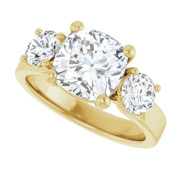 Three-Stone Engagement Ring Image 5 Berilian Jewelers Folsom, CA