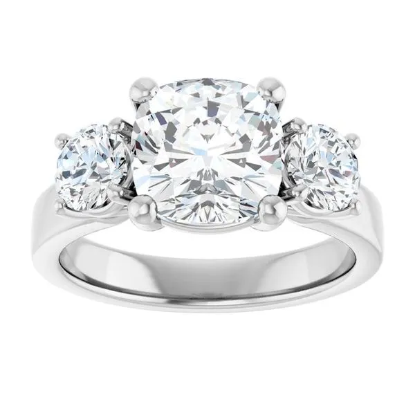 Three-Stone Engagement Ring Image 3 Raleigh Diamond Fine Jewelry Raleigh, NC