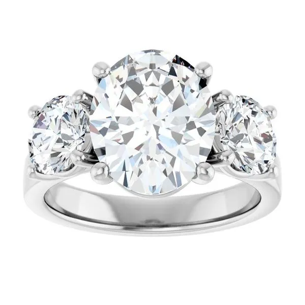 Three-Stone Engagement Ring Image 3 Berilian Jewelers Folsom, CA