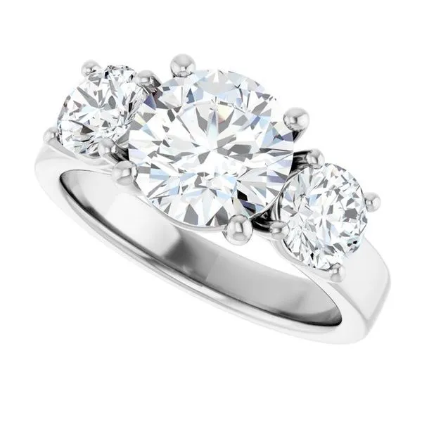 Three-Stone Engagement Ring Image 5 Raleigh Diamond Fine Jewelry Raleigh, NC