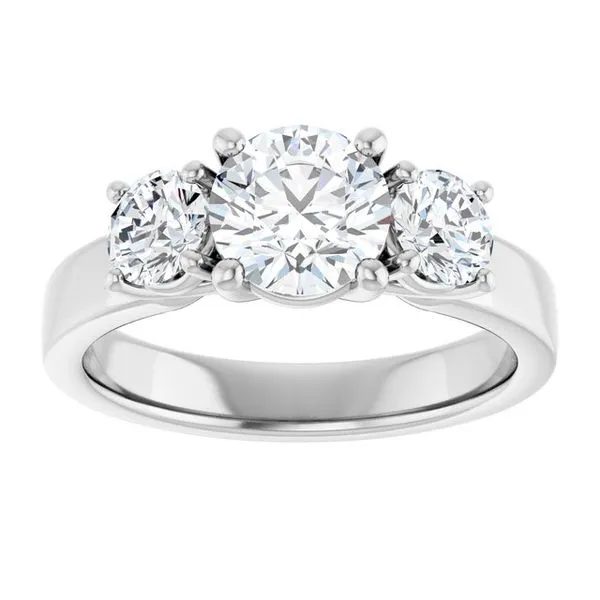 Three-Stone Engagement Ring Image 3 Raleigh Diamond Fine Jewelry Raleigh, NC