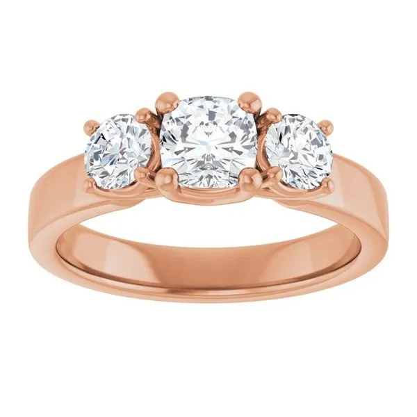 Three-Stone Engagement Ring Image 3 Raleigh Diamond Fine Jewelry Raleigh, NC