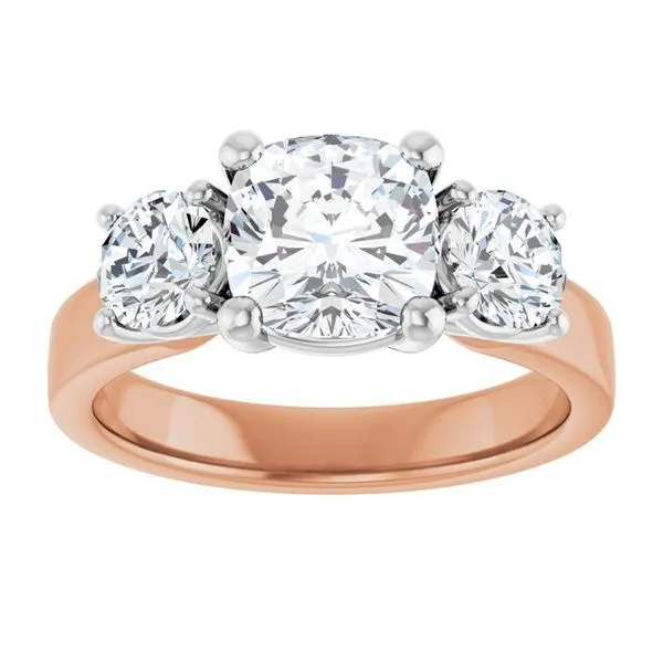 Three-Stone Engagement Ring Image 3 Berilian Jewelers Folsom, CA