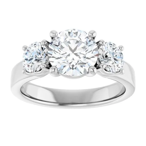 Three-Stone Engagement Ring Image 3 Raleigh Diamond Fine Jewelry Raleigh, NC