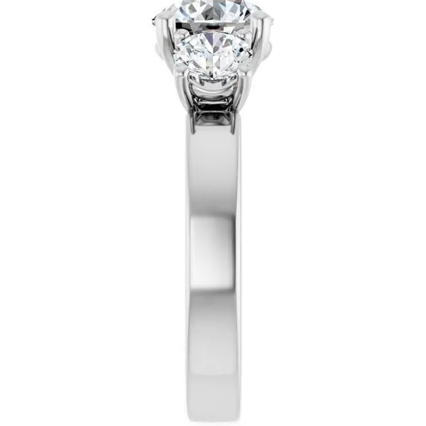 Three-Stone Engagement Ring Image 4 Raleigh Diamond Fine Jewelry Raleigh, NC