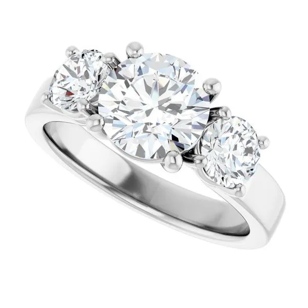 Three-Stone Engagement Ring Image 5 Raleigh Diamond Fine Jewelry Raleigh, NC