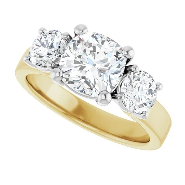 Three-Stone Engagement Ring Image 5 Berilian Jewelers Folsom, CA