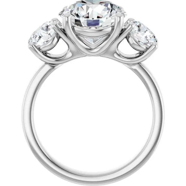 Three-Stone Engagement Ring Image 2 Raleigh Diamond Fine Jewelry Raleigh, NC
