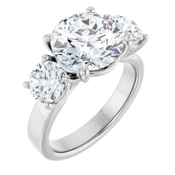 Three-Stone Engagement Ring Berilian Jewelers Folsom, CA