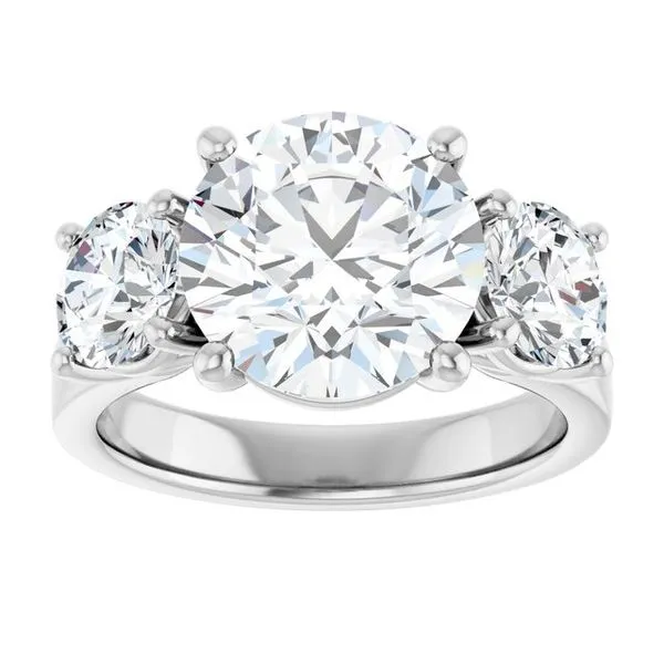 Three-Stone Engagement Ring Image 3 Berilian Jewelers Folsom, CA