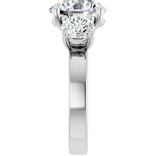Three-Stone Engagement Ring Image 4 Berilian Jewelers Folsom, CA