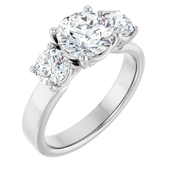 Three-Stone Engagement Ring Berilian Jewelers Folsom, CA