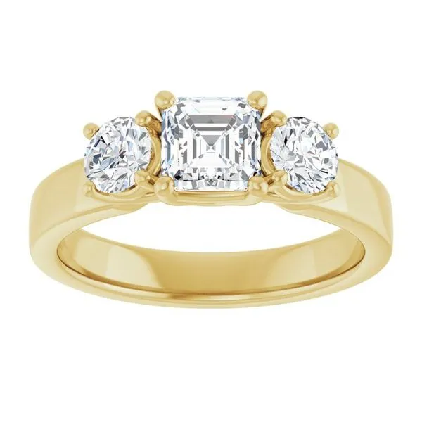 Three-Stone Engagement Ring Image 3 Berilian Jewelers Folsom, CA