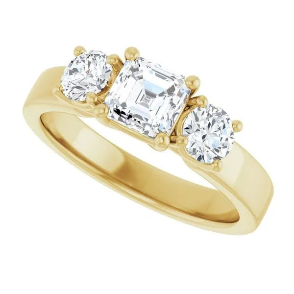 Three-Stone Engagement Ring Image 5 Berilian Jewelers Folsom, CA