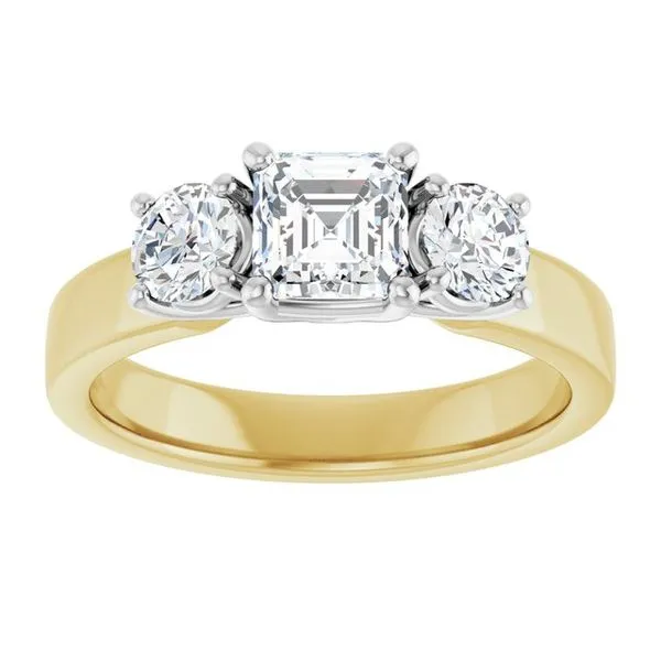 Three-Stone Engagement Ring Image 3 Berilian Jewelers Folsom, CA