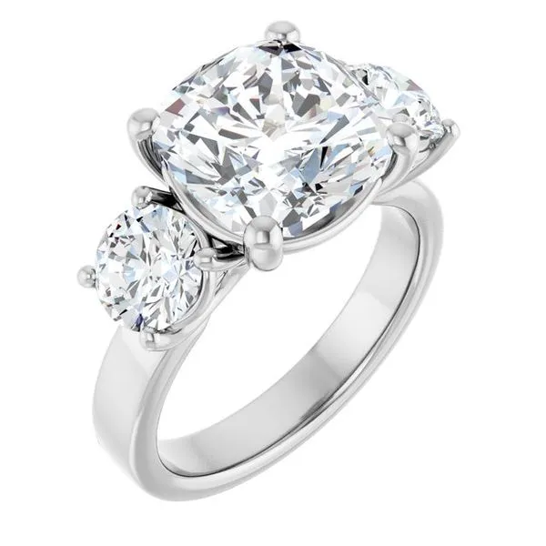 Three-Stone Engagement Ring Berilian Jewelers Folsom, CA