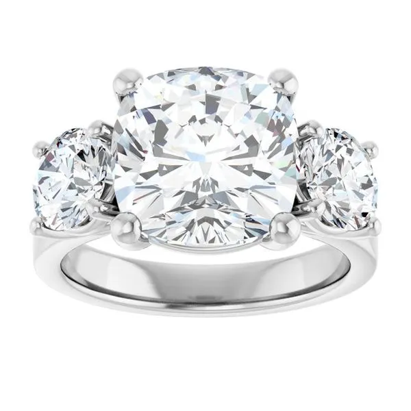 Three-Stone Engagement Ring Image 3 Berilian Jewelers Folsom, CA