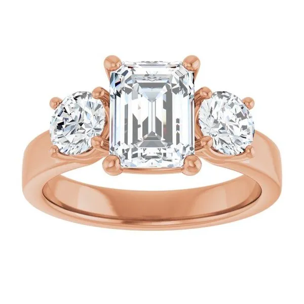 Three-Stone Engagement Ring Image 3 Berilian Jewelers Folsom, CA