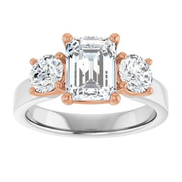 Three-Stone Engagement Ring Image 3 Berilian Jewelers Folsom, CA